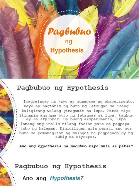 Pagbubuo NG Hypothesis .